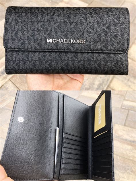 michael kors black wallet large|Michael Kors black wallet sale.